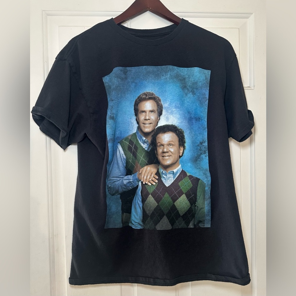 Men's Step Brothers Will Ferrell Portrait Movie Short Sleeve T-shirt Tee Black L